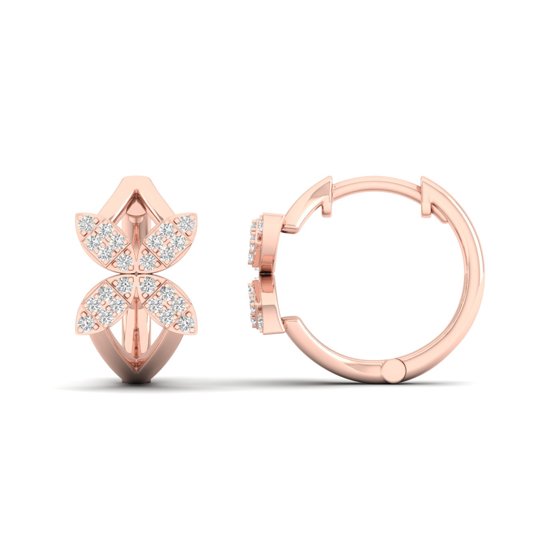 1/4 Cts. Floral Fashion Earring