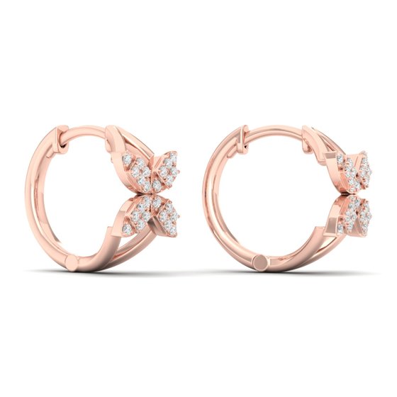 1/4 Cts. Floral Fashion Earring