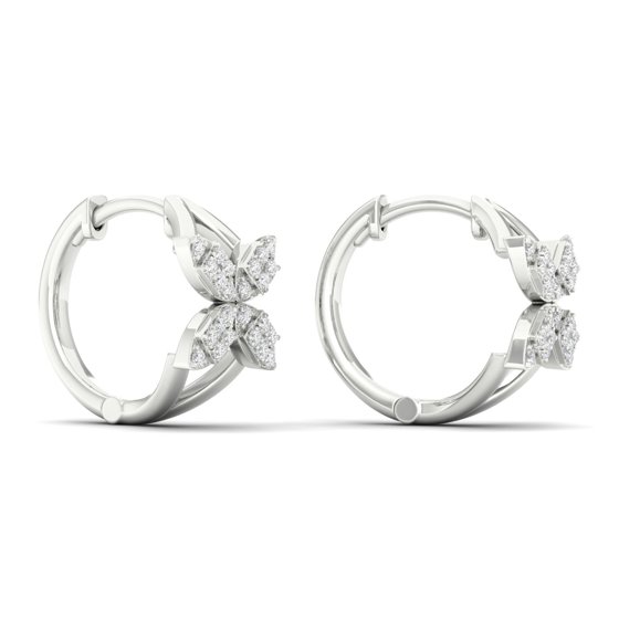 1/4 Cts. Floral Fashion Earring
