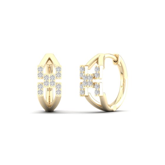 1/5 Cts. X Cross Fashion Earring