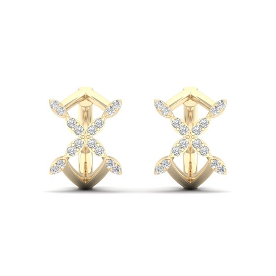1/5 Cts. Cluster Cross Fashion Earring