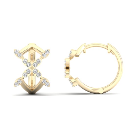 1/5 Cts. Cluster Cross Fashion Earring