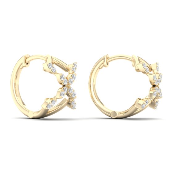 1/5 Cts. Cluster Cross Fashion Earring