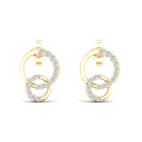 1/4 Cts. Double Circle Fashion Earring