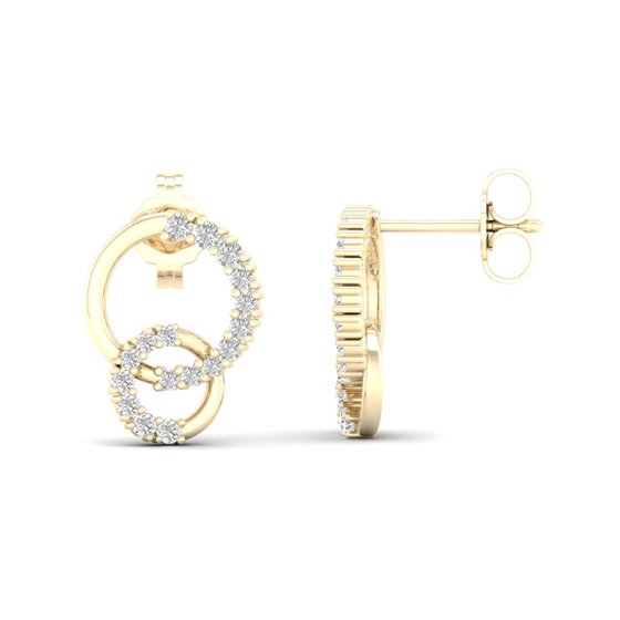1/4 Cts. Double Circle Fashion Earring
