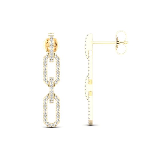 3/8 Cts. Link Fashion Earring