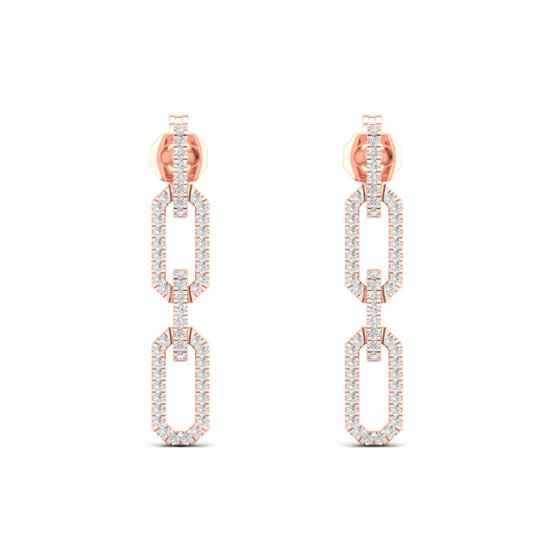 3/8 Cts. Link Fashion Earring
