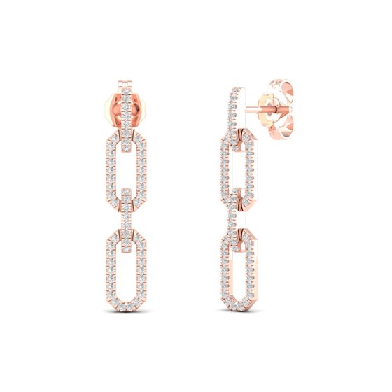 3/8 Cts. Link Fashion Earring