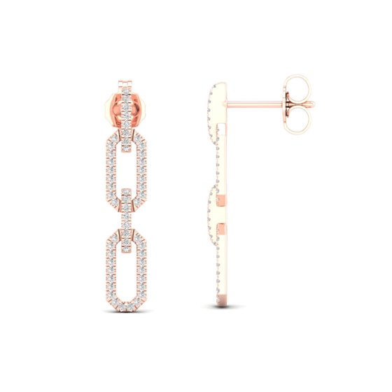 3/8 Cts. Link Fashion Earring