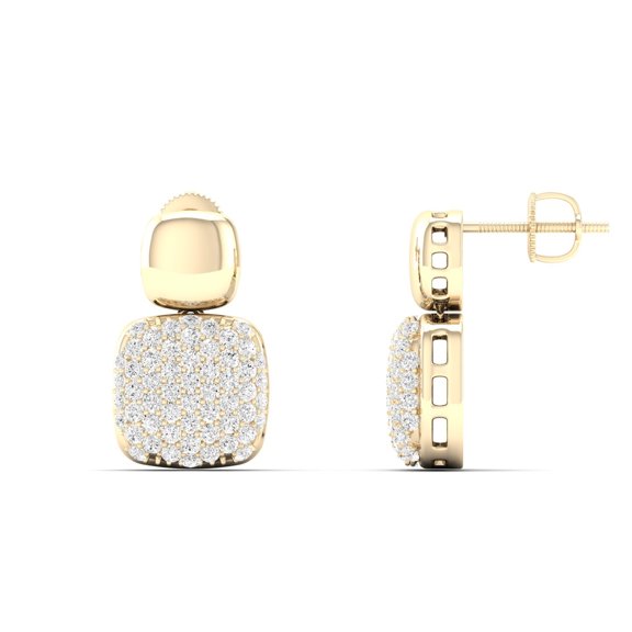 1/3 Cts. Cushion Pave Fashion Earring