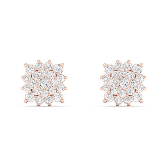 1/5 Cts. Cluster Cushion Fashion Earring