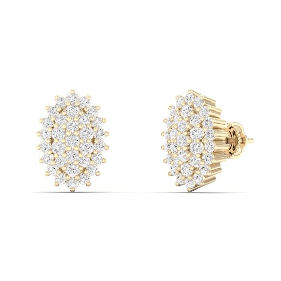 1/5 Cts. Cluster Oval Fashion Earring