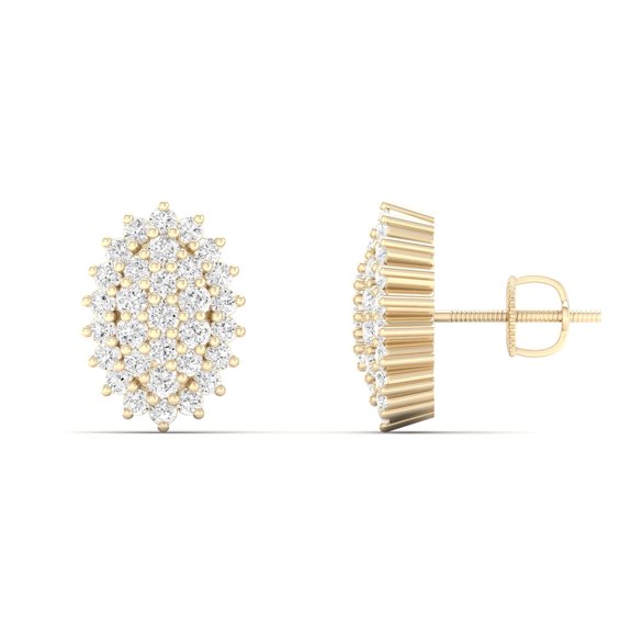 1/5 Cts. Cluster Oval Fashion Earring