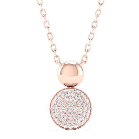 1/3 Cts. Circle Pave Fashion Pendant
