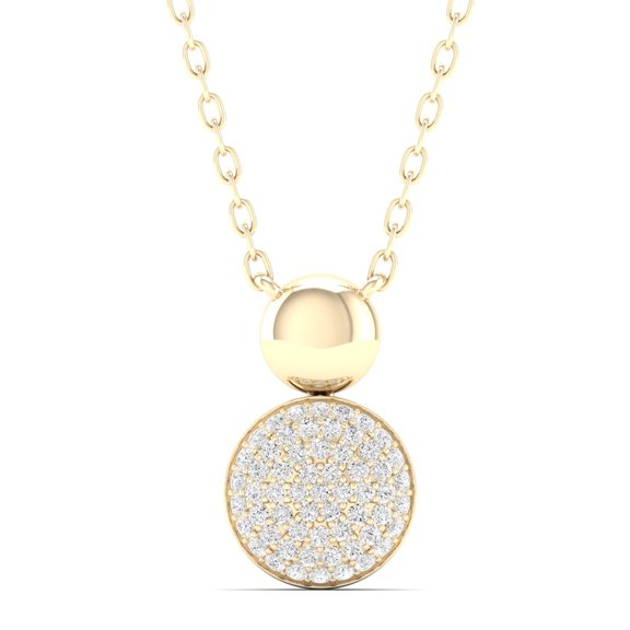 1/3 Cts. Circle Pave Fashion Pendant