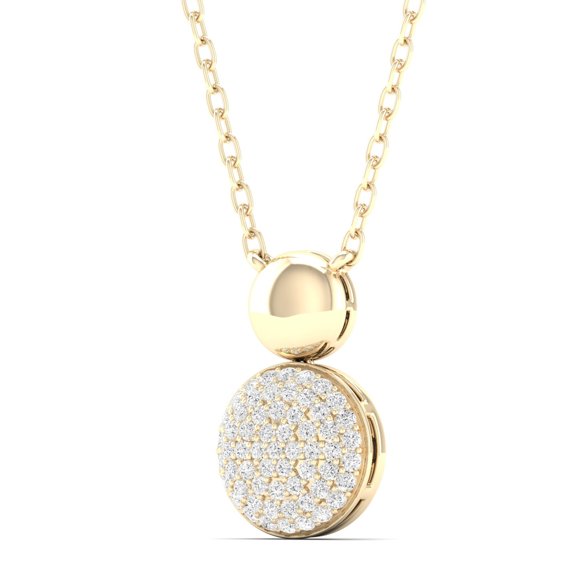 1/3 Cts. Circle Pave Fashion Pendant