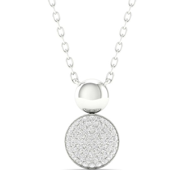 1/3 Cts. Circle Pave Fashion Pendant