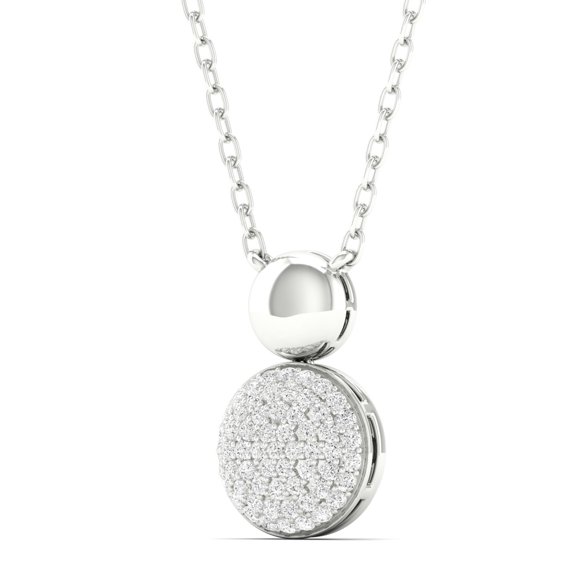 1/3 Cts. Circle Pave Fashion Pendant