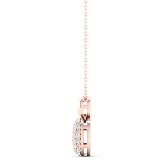1/4 Cts. Oval Pave Fashion Pendant