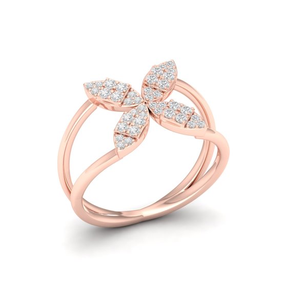 1/3 Cts.Floral Fashion Ring