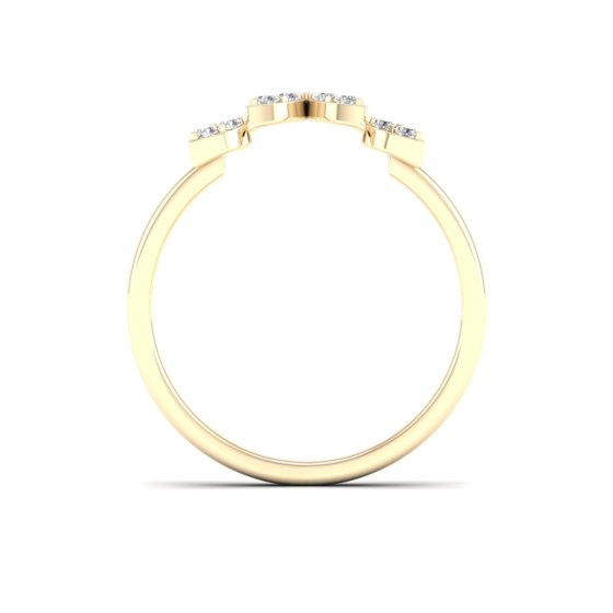 1/5 Cts. Cluster Cross Fashion Ring