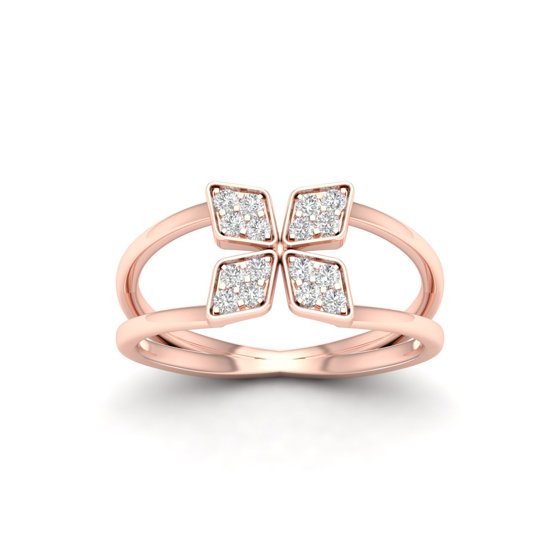 1/5 Cts. Four Petal Fashion Ring