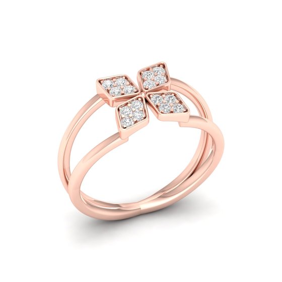 1/5 Cts. Four Petal Fashion Ring