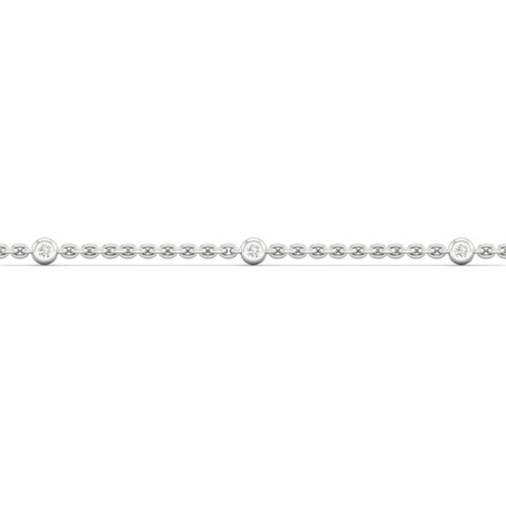 1/6 Cts. Five Stone Bezel Station Bracelet