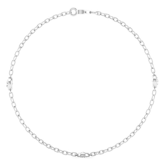 1/2 Cts. Three Stone Bezel Station Bracelet
