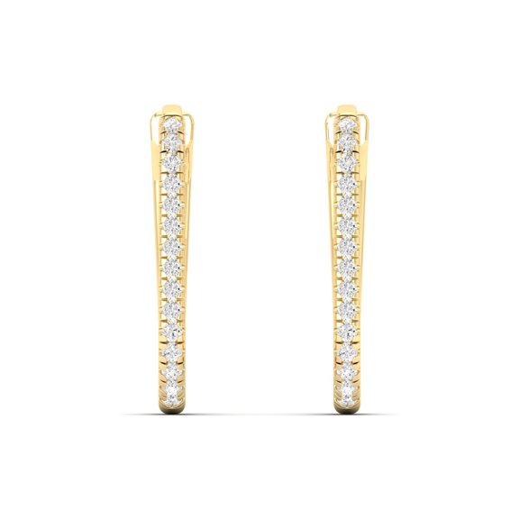 1/5 Cts. Oval Shaped Hoop