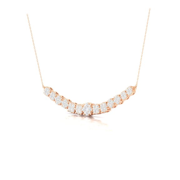 21/3 Cts. Thirteen Cluster Demi Necklace