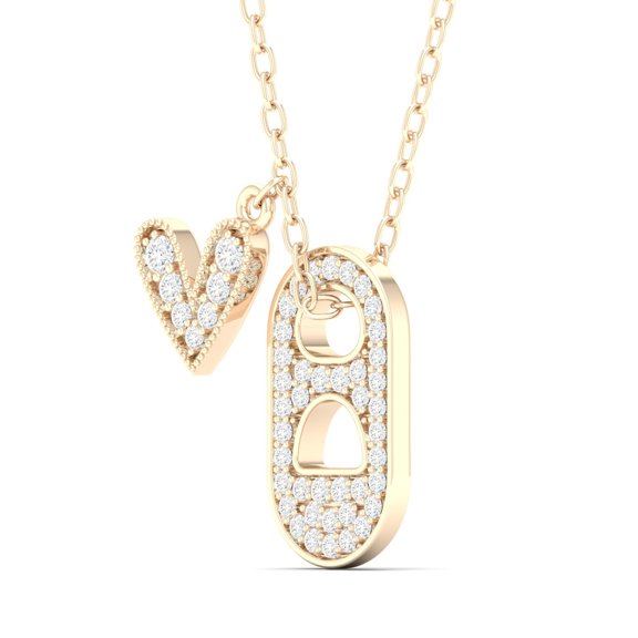 1/3 Cts. Heart Pull Tab Pave Pendant