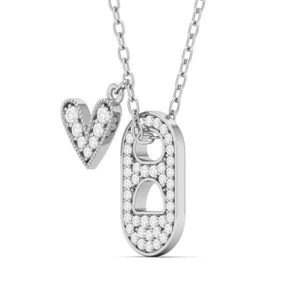1/3 Cts. Heart Pull Tab Pave Pendant