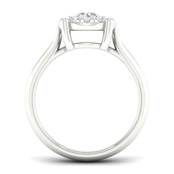3/4 Cts. Plain Shank Cluster Ring
