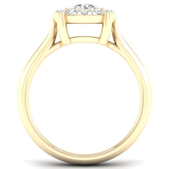 3/4 Cts. Plain Shank Cluster Ring