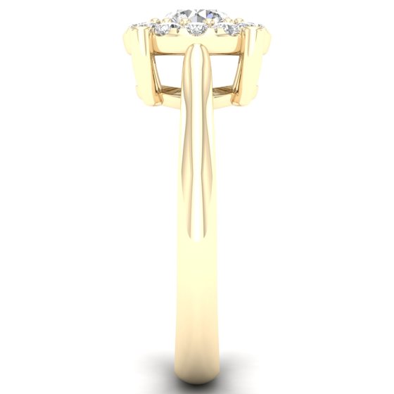 3/4 Cts. Plain Shank Cluster Ring