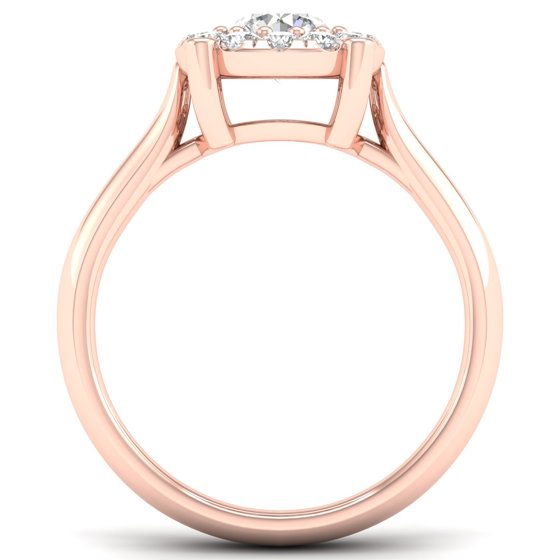 3/4 Cts. Plain Shank Cluster Ring