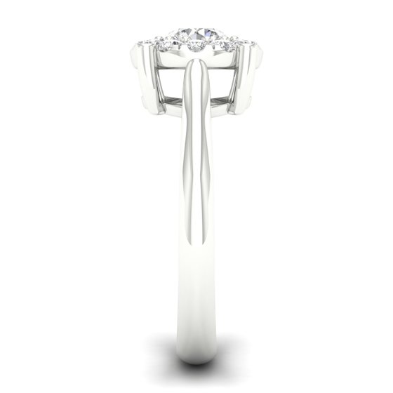 3/4 Cts. Plain Shank Cluster Ring
