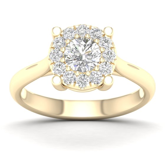 3/4 Cts. Plain Shank Cluster Ring