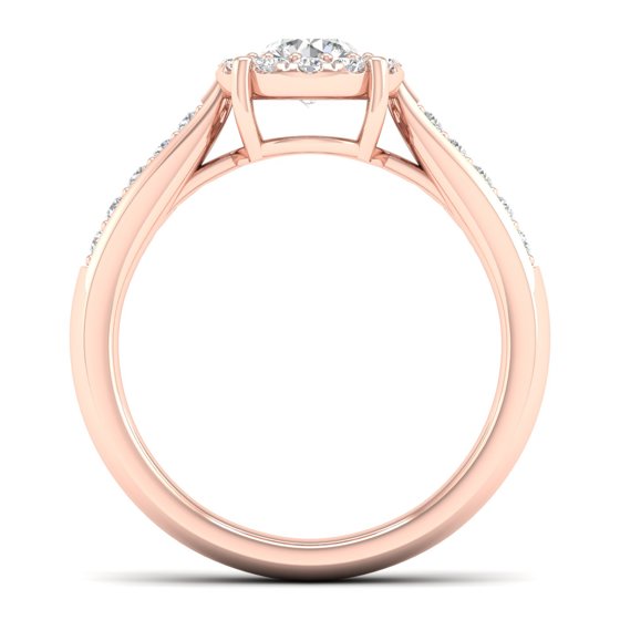 3/4 Cts. Pave Studded Shank Cluster Ring