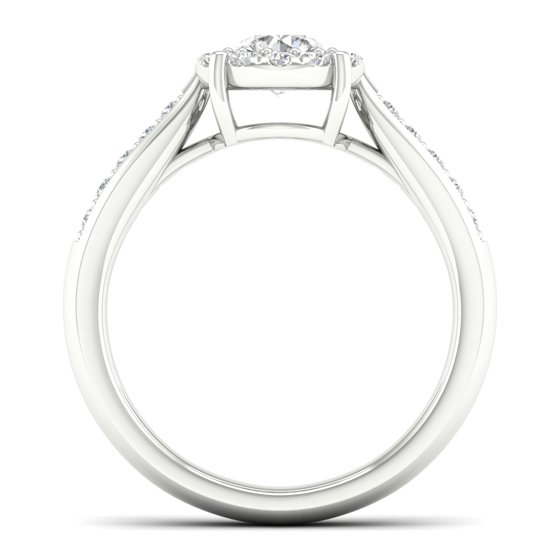 3/4 Cts. Pave Studded Shank Cluster Ring