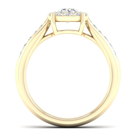 3/4 Cts. Pave Studded Shank Cluster Ring