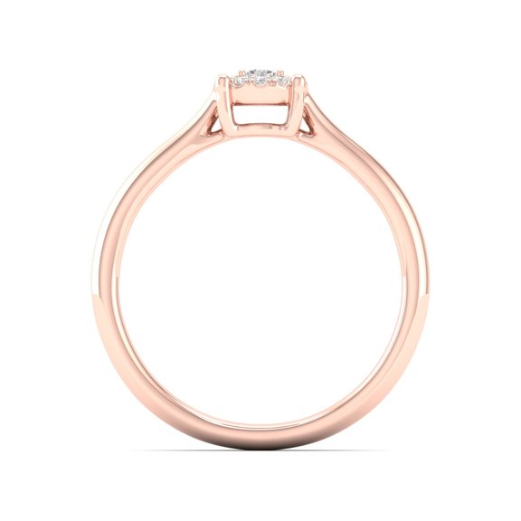 1/5 Cts. Plain Shank Cluster Ring