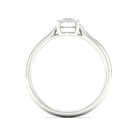 1/5 Cts. Plain Shank Cluster Ring