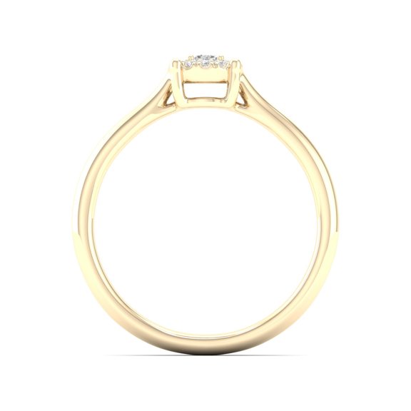 1/5 Cts. Plain Shank Cluster Ring