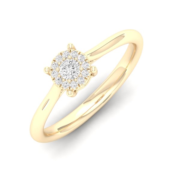 1/5 Cts. Plain Shank Cluster Ring