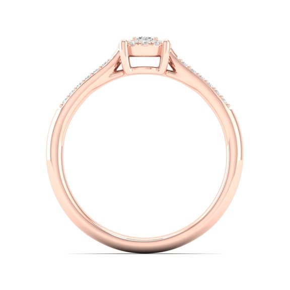 1/5 Cts. Pave Studded Shank Cluster Ring