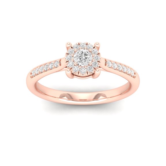 1/5 Cts. Pave Studded Shank Cluster Ring