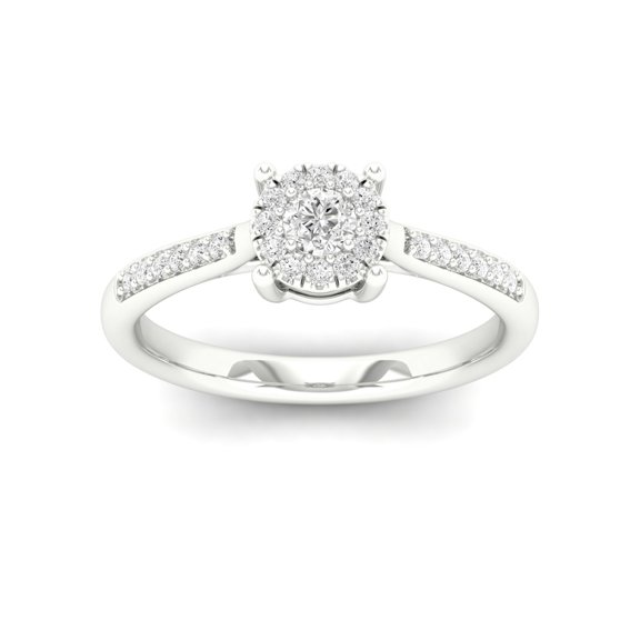 1/5 Cts. Pave Studded Shank Cluster Ring