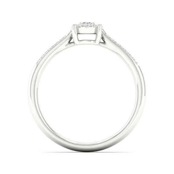 1/5 Cts. Pave Studded Shank Cluster Ring